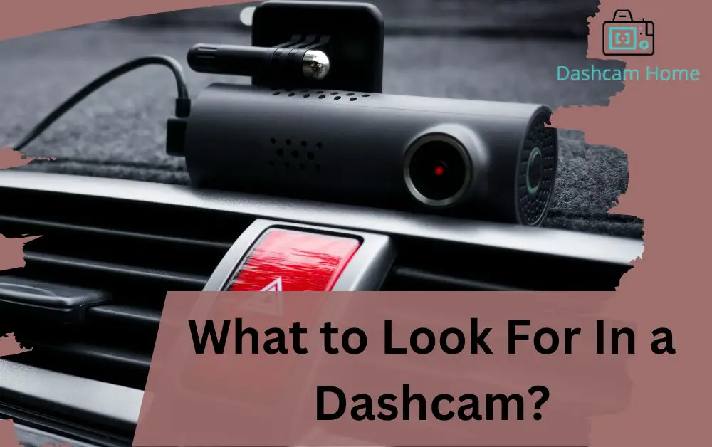 dashcam on car dashboard